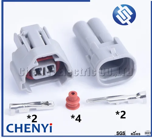 Conector impermeable para coche, 2 pines, 2,0 macho o hembra, conectores de inyector de combustible para Subaru Mazda WRX 6189-0035 6189-0039
