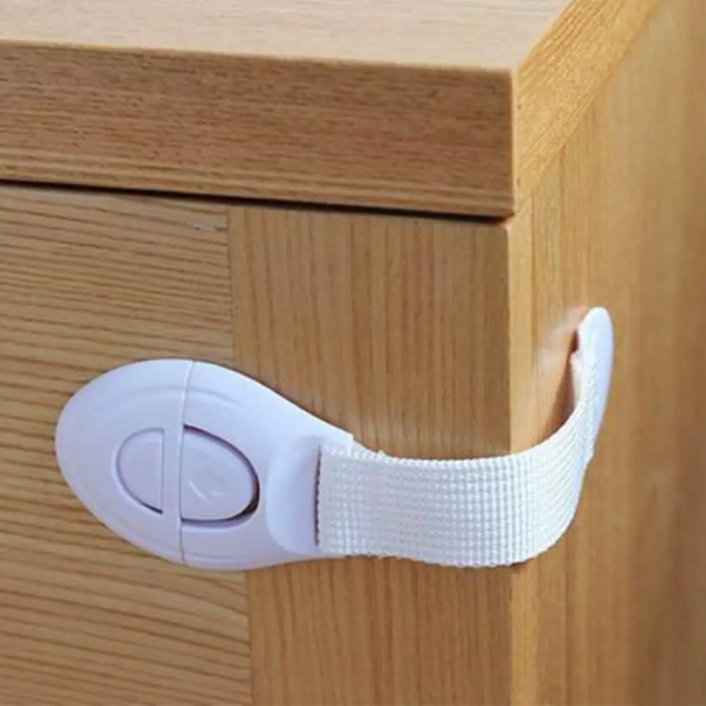 Child Safety Strap Locks Strong Adhesive Childproof Latches For Cabinet Door Drawer Oven Toilet Seat Refrigerator No Drilling