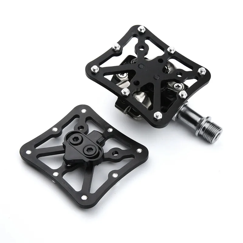 1 pair of mountain bike self lock pedal flat adapter for shimano spd looke MTB self lock pedal