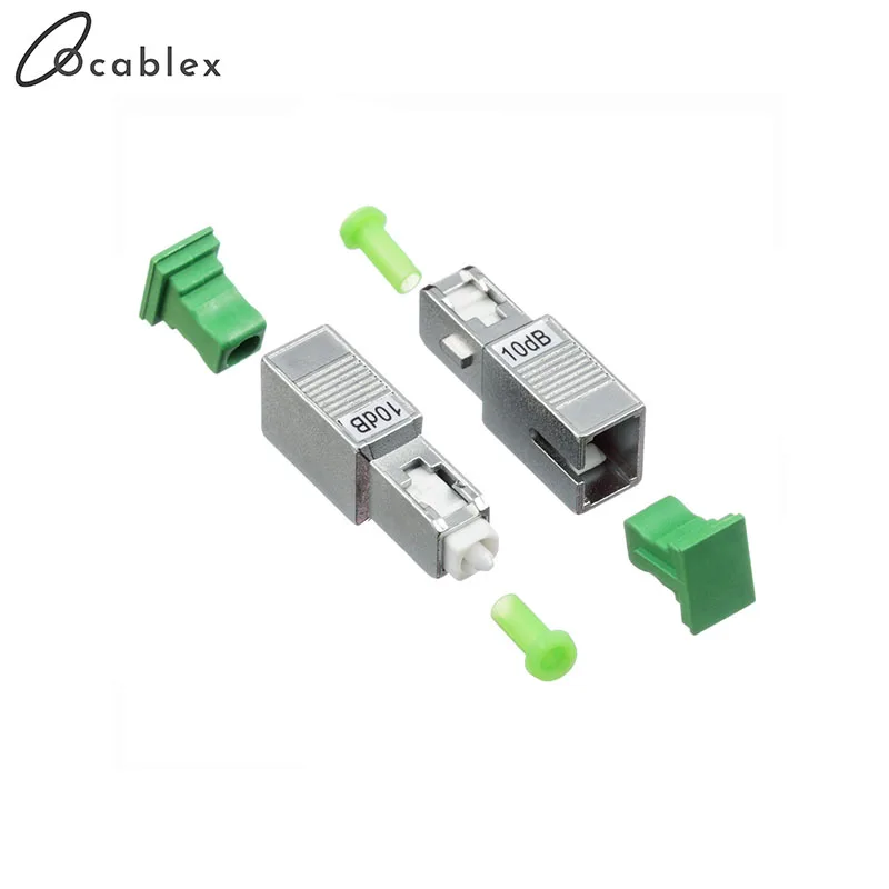 

10PCS SC APC 10bd Simplex mode fiber optic Attenuator SC 10dB metal male Fiber Attenuator FTTH attenuator