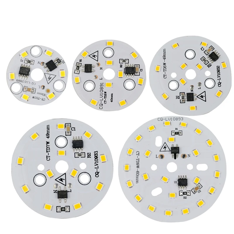5 sztuk nowy 220v ~ 240V led pcb SMD2835 3w 5w 7w 9w 12w zintegrowany sterownik ic, koraliki Led inteligentny IC SMD, źródło światła Led dla żarówki