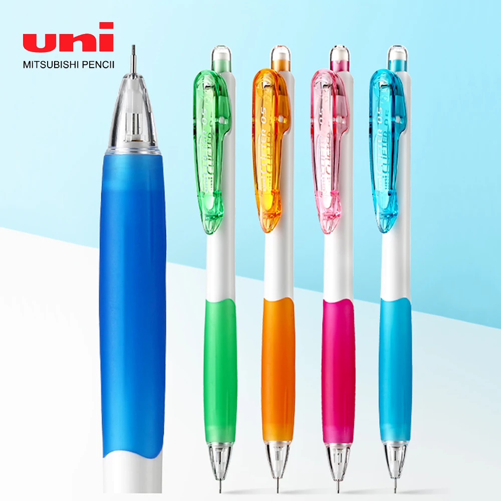 6pcs UNI CLIFTER M5-118 Large Clip Mechanical Pencil 0.5mm Retractable Pen Nozzle Press The Movable Pencil