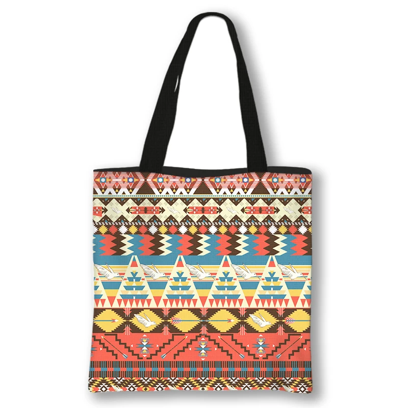 Messico Maya Aztec borsa da donna Casual Tote Bag borse a tracolla in tela per viaggi borse per la spesa per ragazze di grande capacità regalo