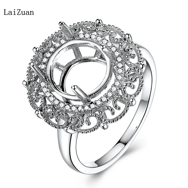 

Oval 9x8mm to 9.3x8.6mm Real SI/H Diamond Sterling Silver Engagement Ladys Ring