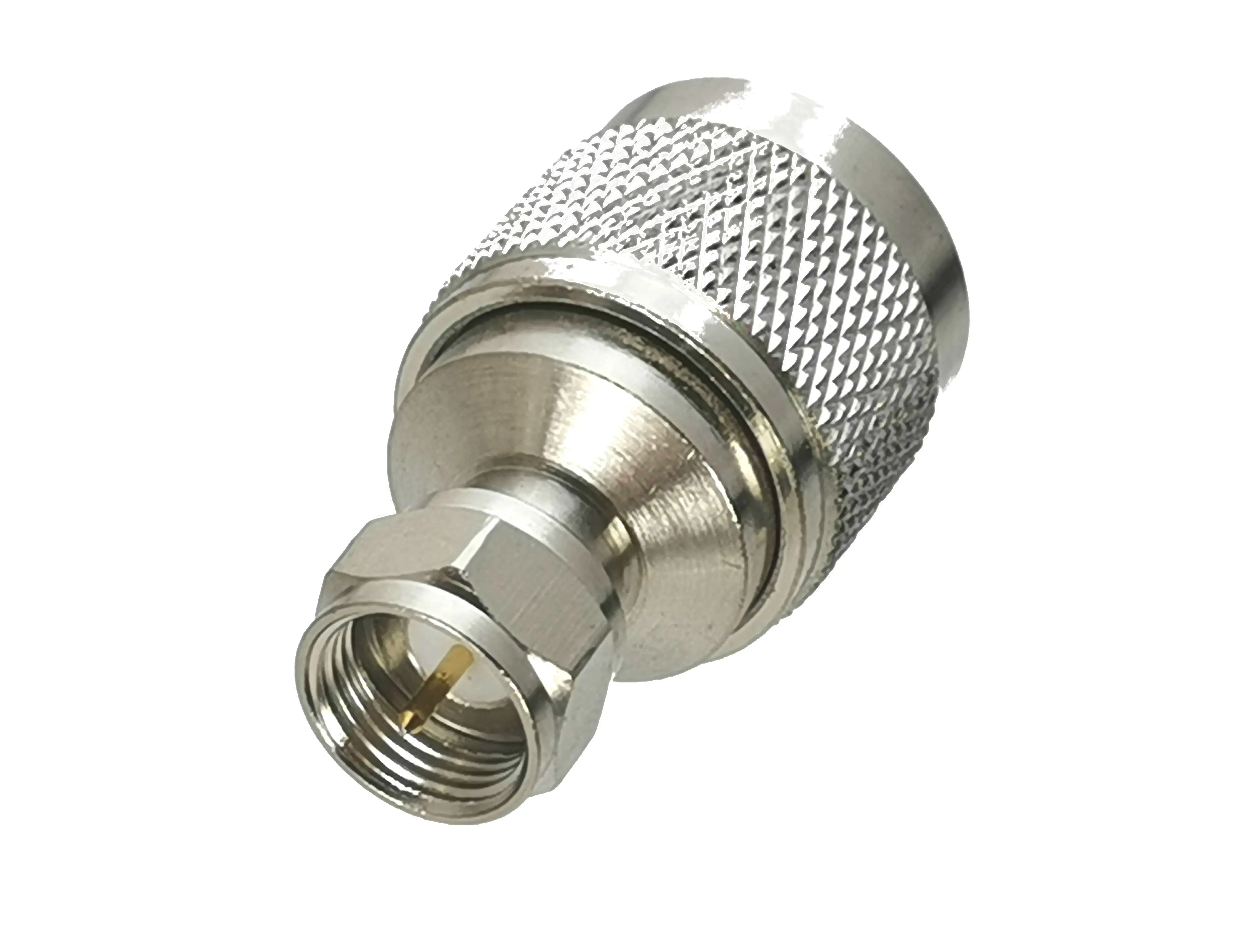 10Pcs Connector Adapter F Tv Stekker Naar N Male Plug Rf Coax Converter Straight Nieuwe Messing