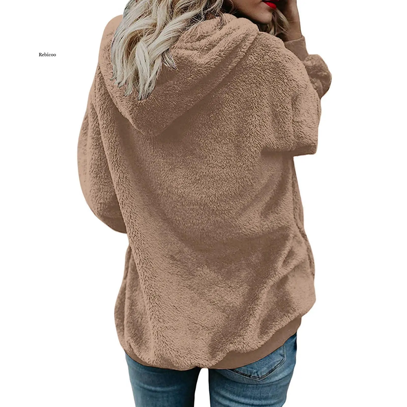 Autumn Winter Faux Fur Coat Women Fashion Warm Jacket Casual Soft Zipper Fur Jacket Plush Overcoat Female Teddies Coat New