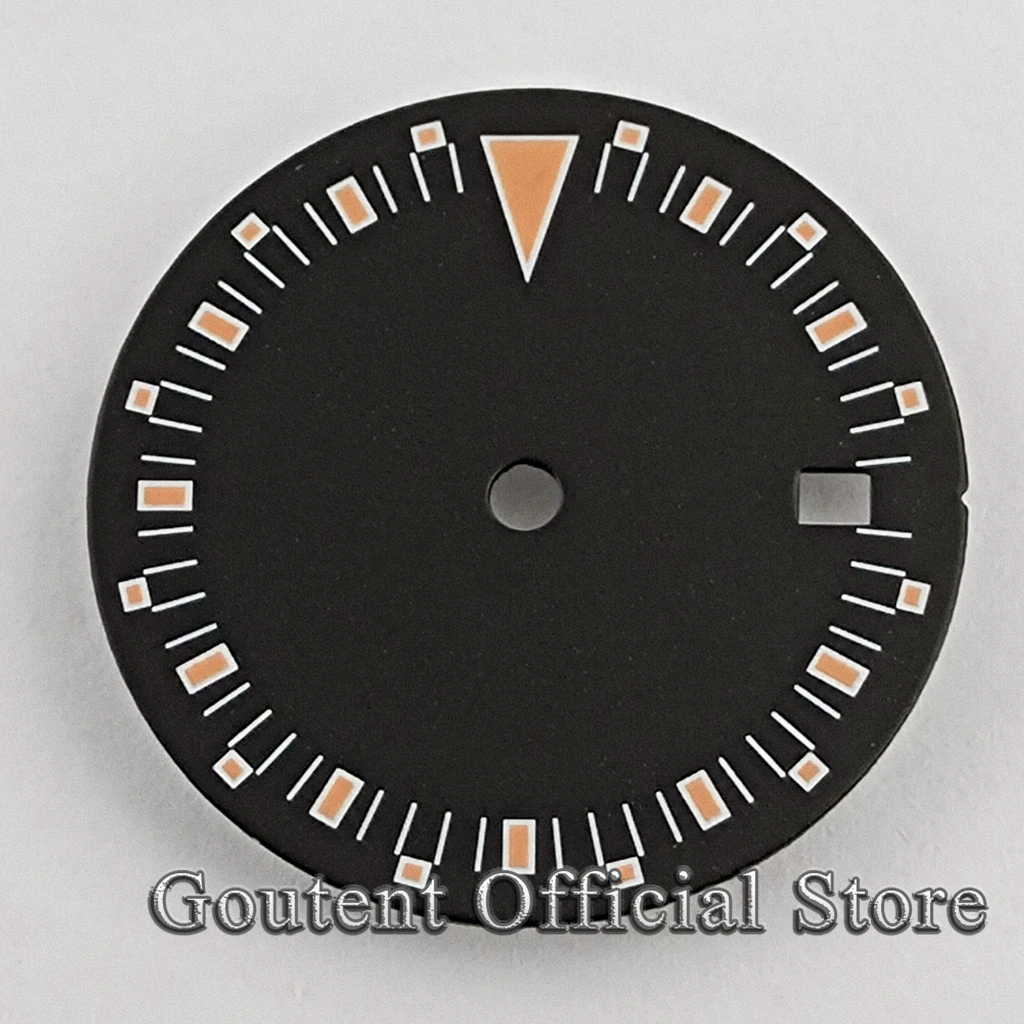 Goutent Sterile 29mm Black White Watch Dial fit ETA2836 2824 MINGZHU 2813 3804 MIYOTA 8215 821A 8205 Luminous Watch Face