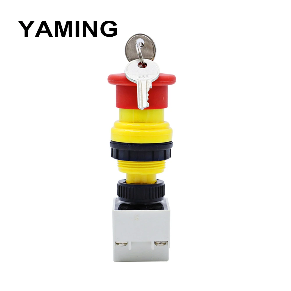 Explosion Proof Latching Lock Key Rotary Switch Emergency Stop Push Button Mushroom Head For Distribution Box