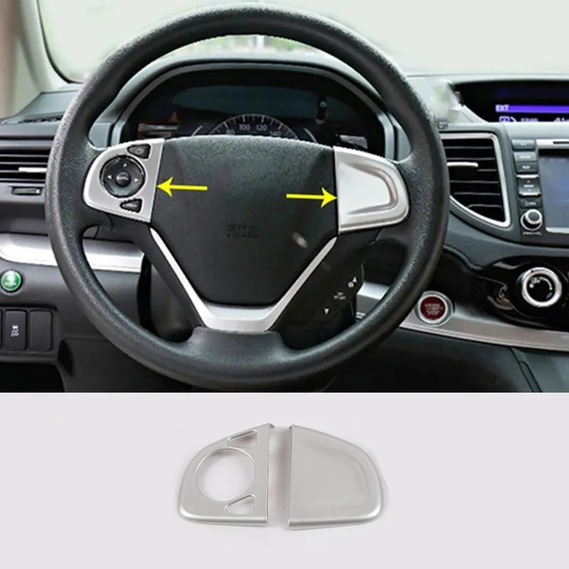 

ABS Matte Car Steering wheel Button frame Cover Trim Car Sticker Car Styling For Honda CRV CR-V 2012-2016 Accessories