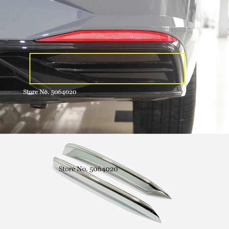 

For Hyundai Elantra CN7 2020 2021 Accessories ABS Chrome Car rear fog Decorative strip Cover Trim Sticker decoration 2pcs