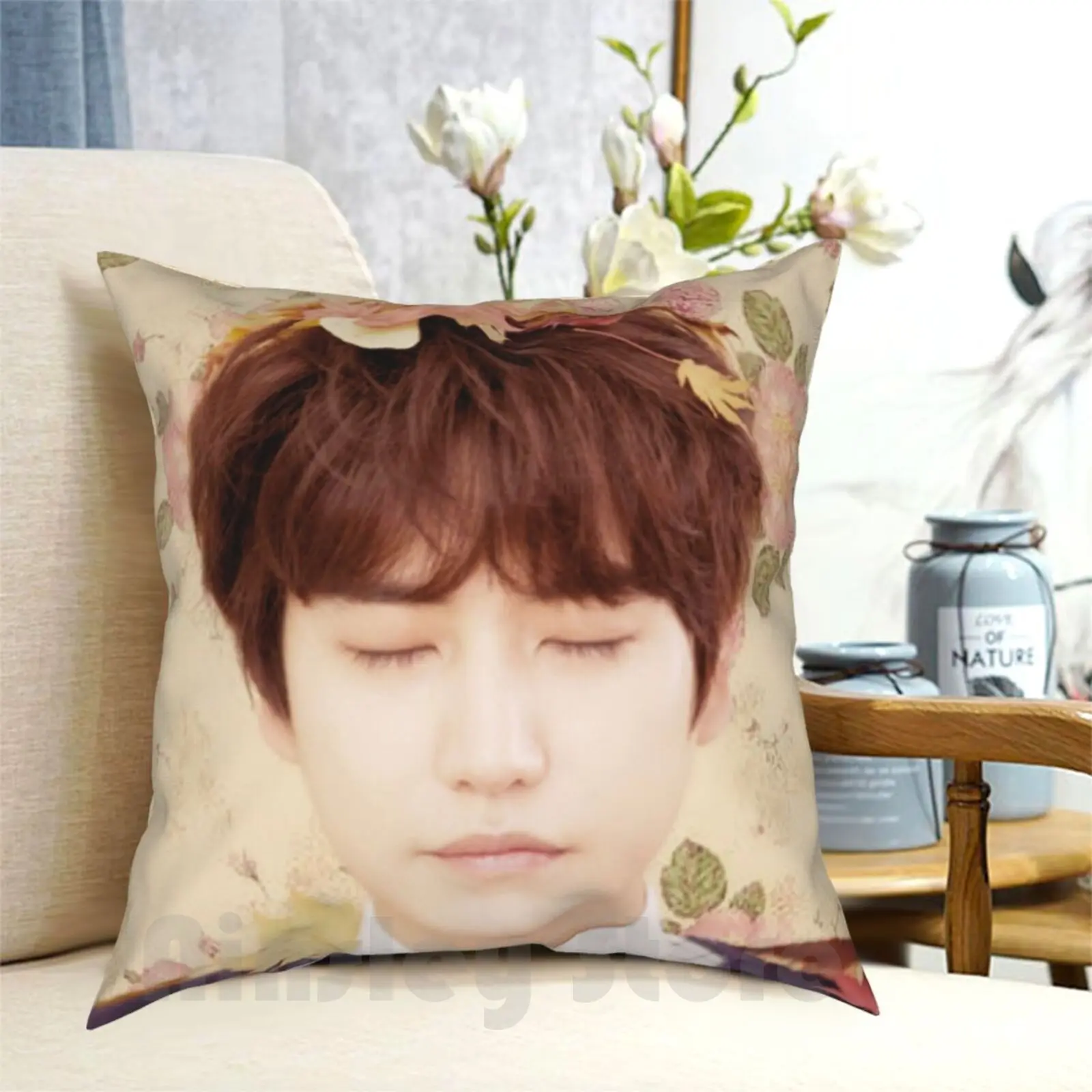 Super Junior-Kyuhyun Pillow Case Printed Home Soft DIY Pillow cover Kpop Vintage Floral Music Grunge Super Junior Super