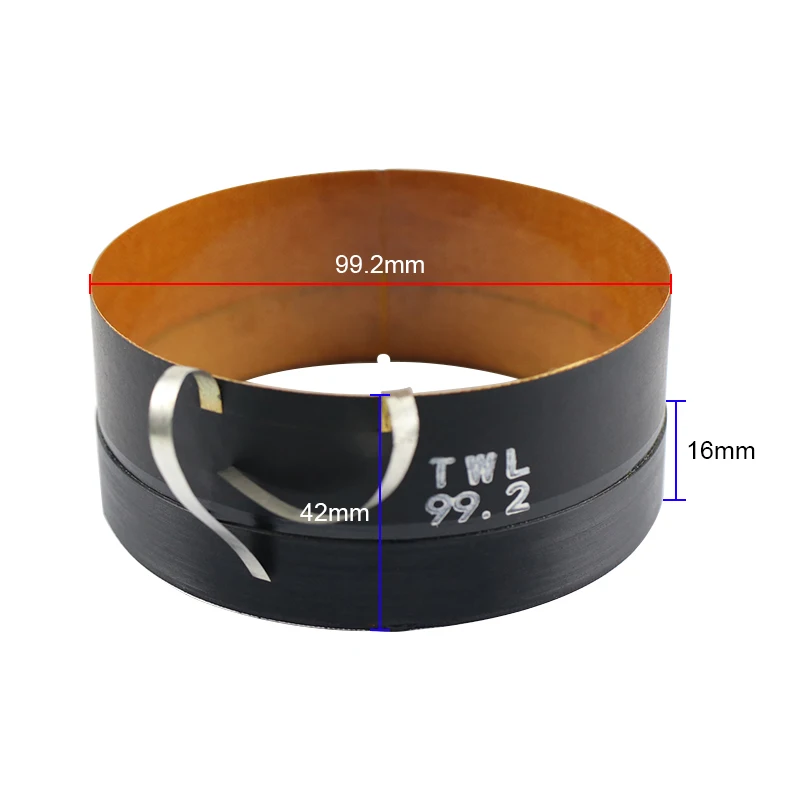 GHXAMP 1PCS 99.2MM imported glass fiber skeleton woofer voice coil speaker pure aluminum flat wire 100 core 1PCS