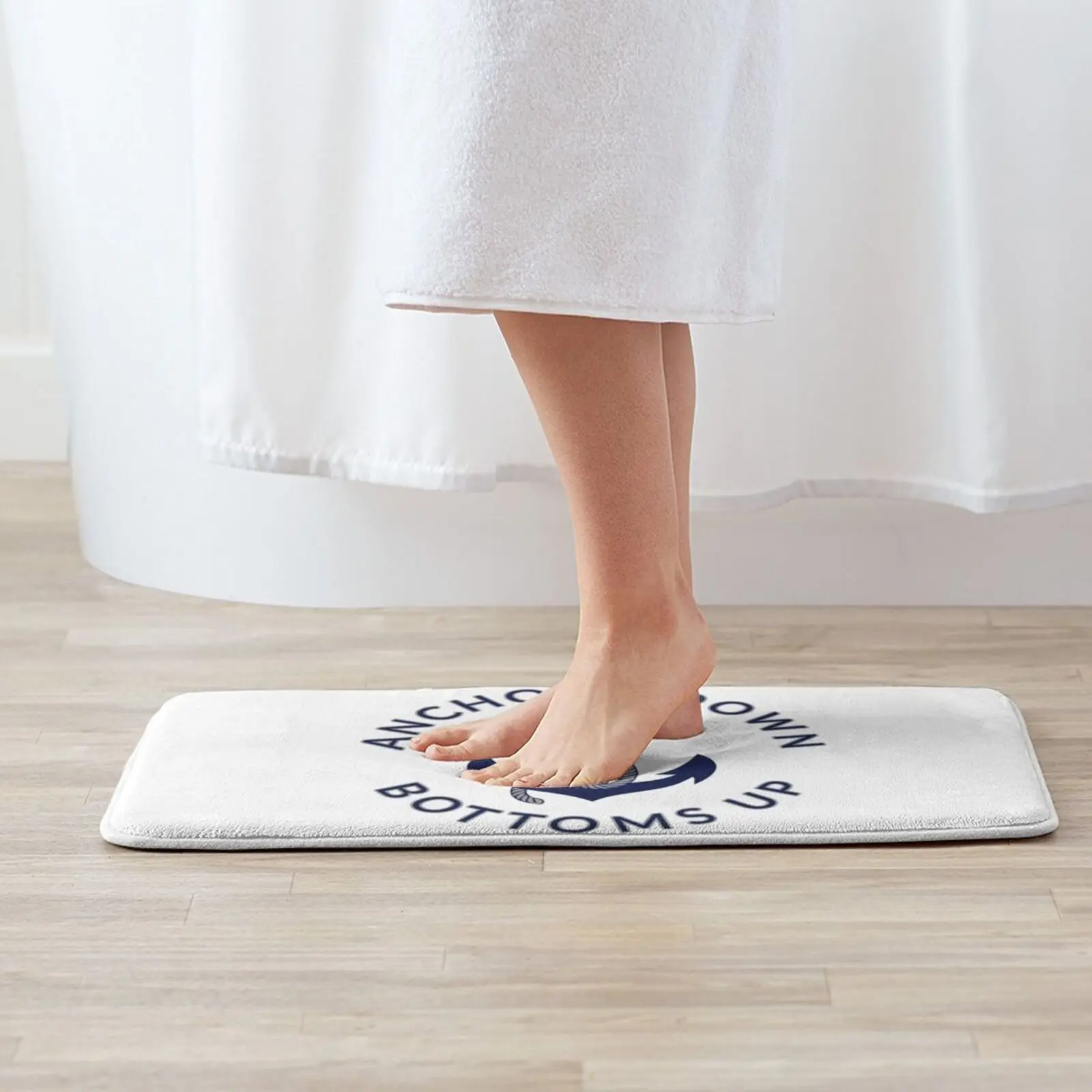 Anchor's Down , Bottom's Up Entrance Door Mat Bath Mat Rug Euro Binance Money Bill Dollars Usd Foreign Wealthy Bitcoin Logo