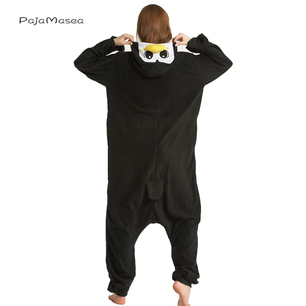 Black Penguin Men Women  Animal Onesie Costume Cartoon Christmas Family Onesie Adults Cosplay Raccoon Kigurumi