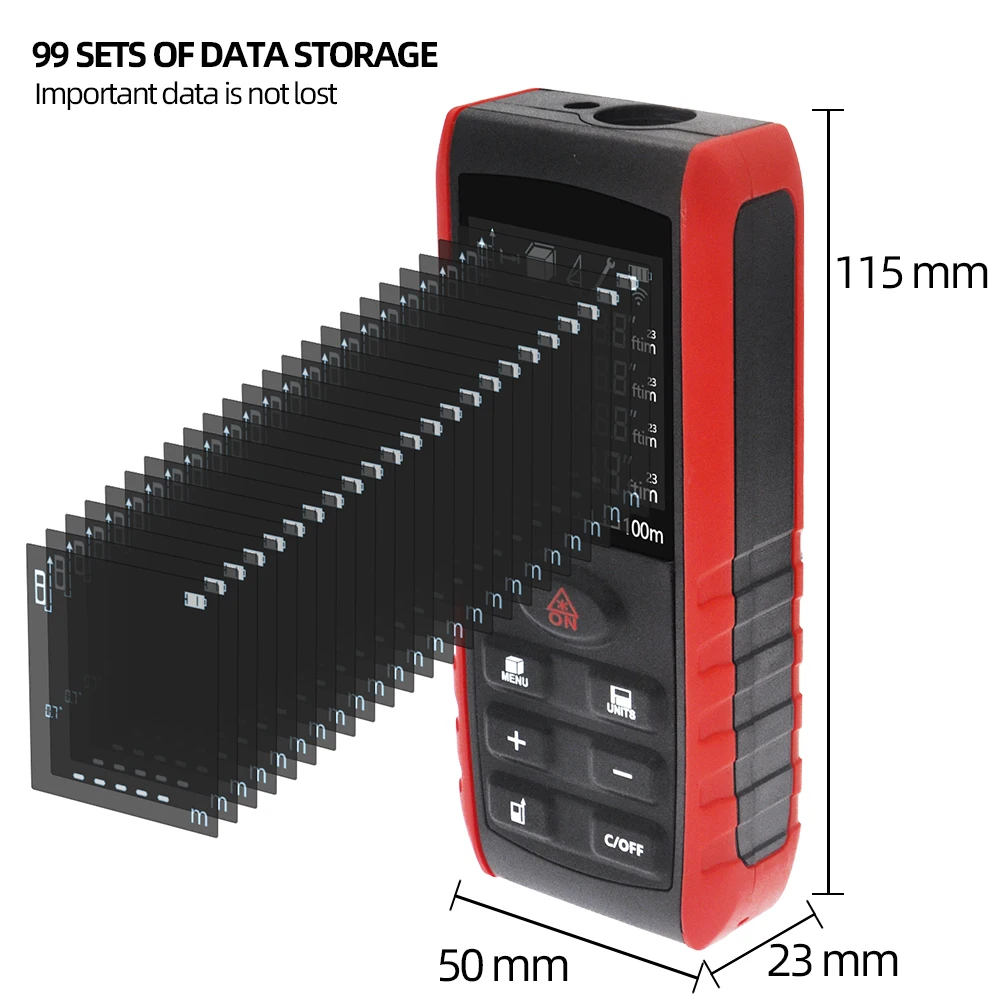 المهنية ليزر Rangefinder 40 متر 60 متر 80 متر 100 متر الليزر مقياس مسافات ترينا الليزر الشريط المدى مكتشف بناء جهاز قياس حاكم