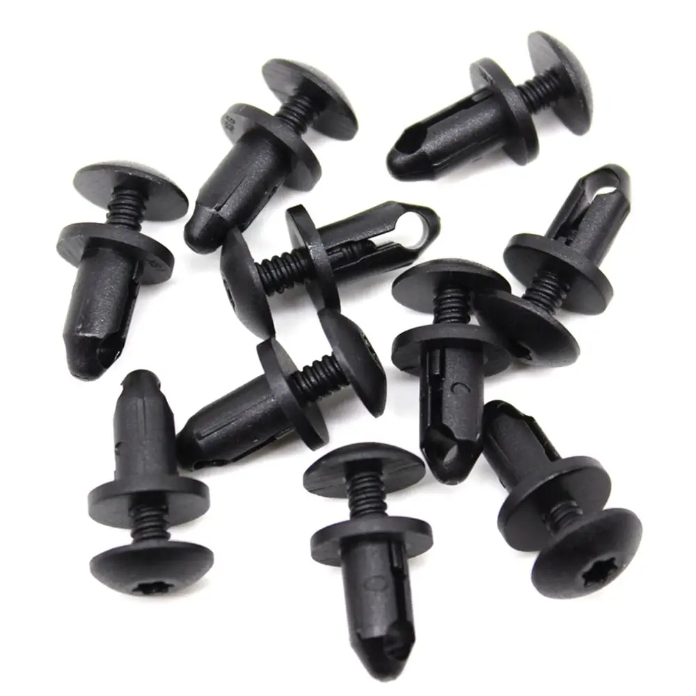 

Set of 10 Push Type Retainer Black Nylon Clip Rivet Fastener Fits 15/64" Hole A14990 For GM 22538102 1987-On