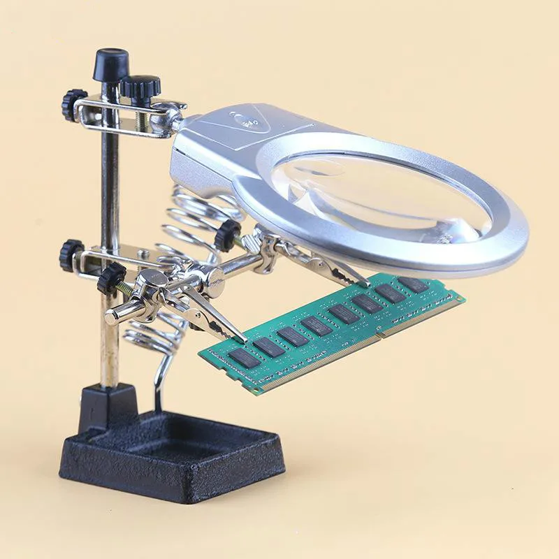 

2.5X/6X Auxiliary Bracket Magnifying Glass Desktop Magnifying Glass, with Universal Converter, Welding Auxiliary Fixture