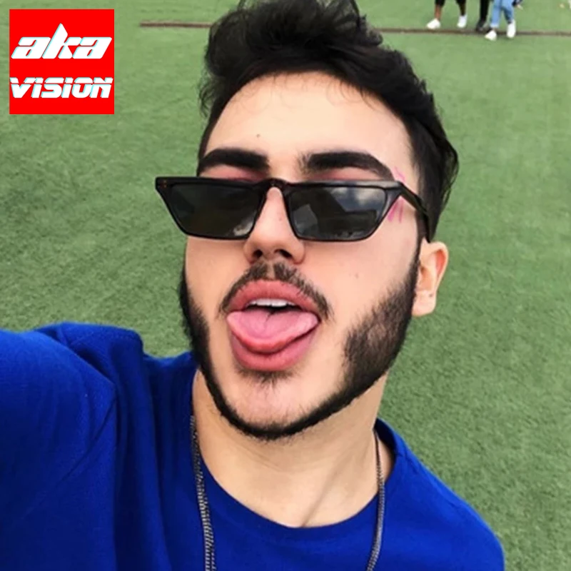 AKA VISION Small Retro Sunglasses Men 2023 Luxury Cateye Glasses for Women/Men Vintage Eyewear Men Oculos De Sol Feminino UV400