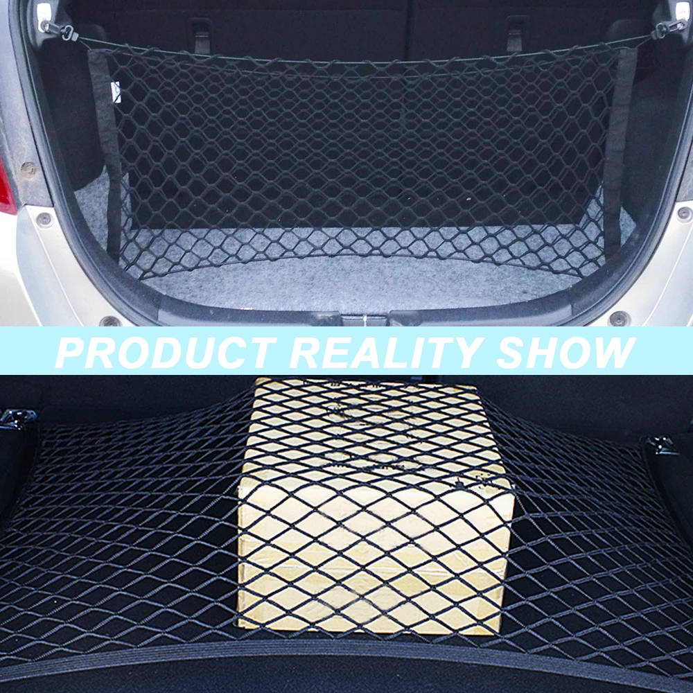 70x70cm Universal Car Trunk Luggage Net Cargo Organizer Storage Nylon Stretchable Elastic Car Interior Mesh Network Pocket
