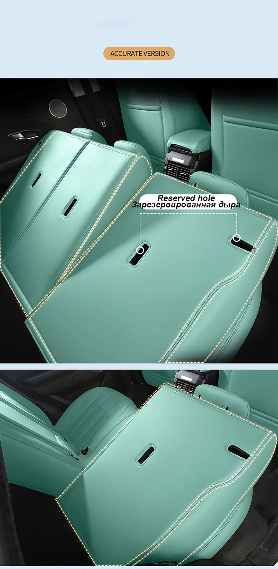 Echtleder-Autositzbezüge für Mitsubishi Outlander XL Innenausstattung Autoprodukte Autozubehör – Detail 10