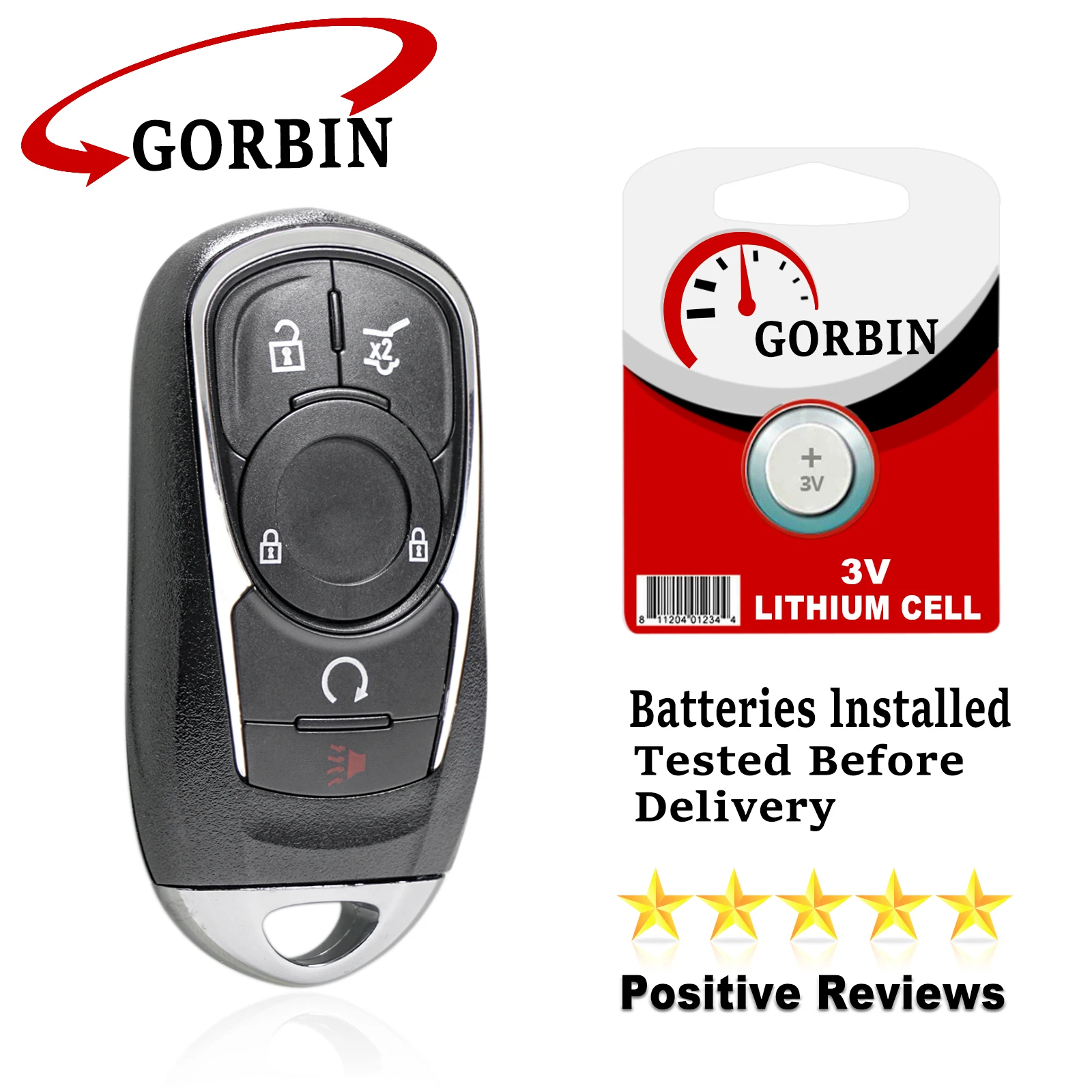 

GORBIN 6 Button Car Remote Key for Buick Encore 2017 2018 Smart Car Key SUV 315mhz HYQ4AA for Buick Keys