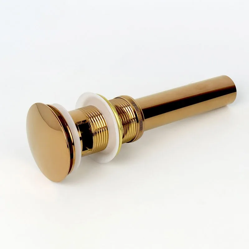 All colours brass bathroom basin drainer Pop Up Drain with Overflow or without Overflow