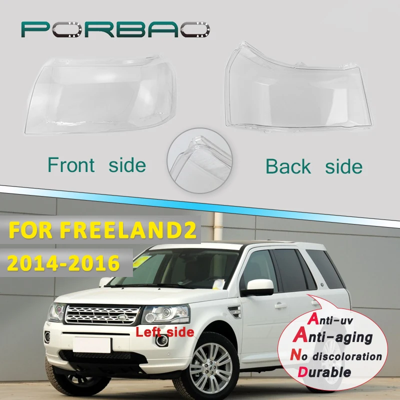 

4 Doors Headlight Clear Lens Cover for Freelander 2 Car Transparent 2014-2016 Headlamp Lampshade Headlight Shell Replacement DIY