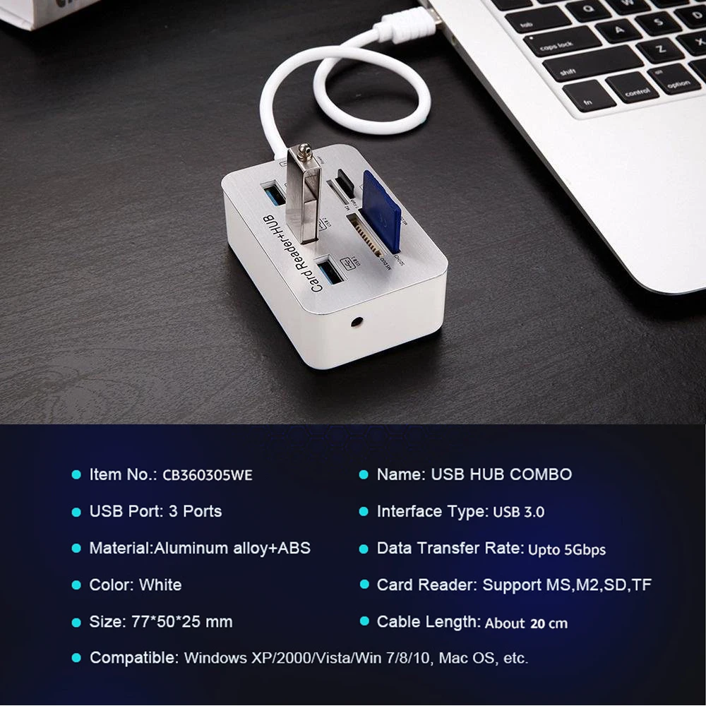 USBハブ,3.0マルチUSB 3.0,3ポート,コンピューターアクセサリ用の超高速マルチハブ