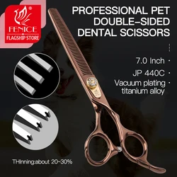 Fenice Professional High Quality 7.0 inch Double Side Scissors for Pet Dog Grooming Thinner Thinning Rate 20-30%