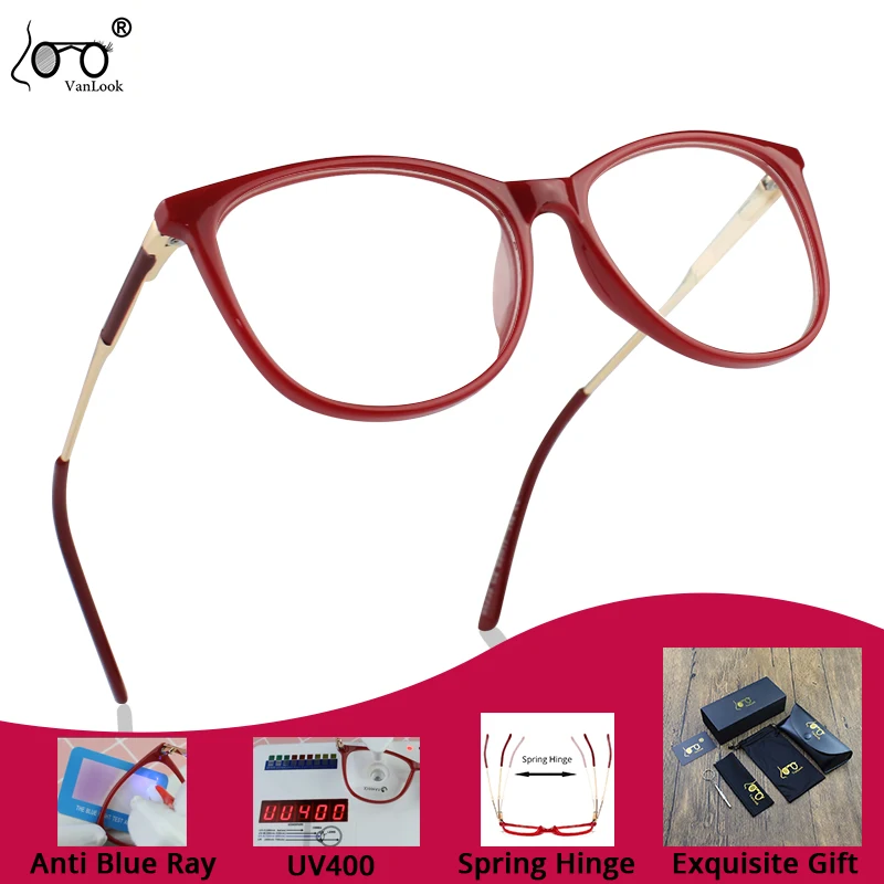 

Transparent Armacao de Female Grade Glasses without Lenses Women's Eyeglasses Frame Fashion Design Prescription Red Spectacles