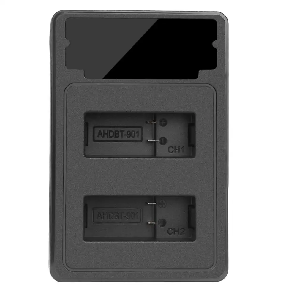 Für gopro hero 12 schwarz zwei kanal batterie ladegerät lcd display mit ladekabel geeignet für gopro 9 hero9 zubehör