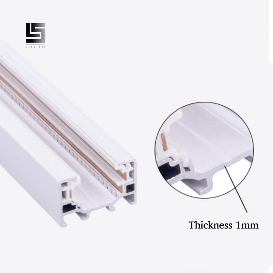 Track Light Rail Voor Track Lamp Fitting Aluminium + Koper 0.5meter 3 draad Connector Systeem Tracks Armatuur Universal Rails