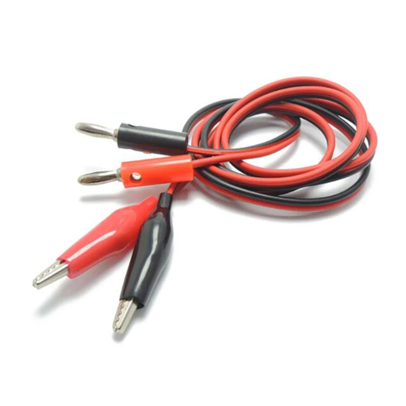 UNI-T Tester Cable Tool DIY 1m Crocodile Clip For Multimeter Probe Alligator Cilp to AV Banana Plug Test Lead DC Power Supply.