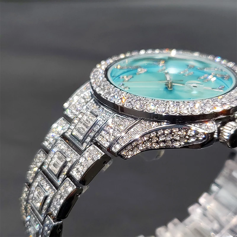 MISSFOX Fashion Brand Street Style Hip Hop Unisex Quartz Watches Shiny Diamond Timepieces Wedding Party Jewelry New Dropshipping