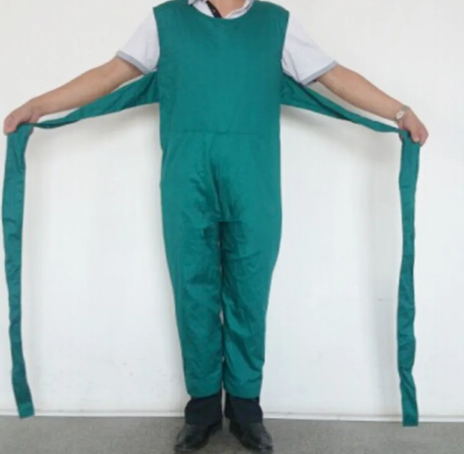 High Quality Green One-Piece Restraint Clothing For Restless Patient As Special Protective Binding Tool To The Elderly Safe Care