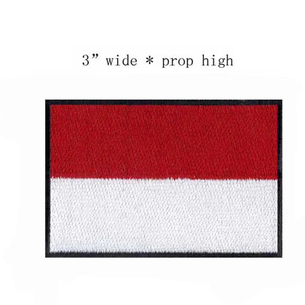 Indonesia Iron On Embroidery Flag Patches Logos 3