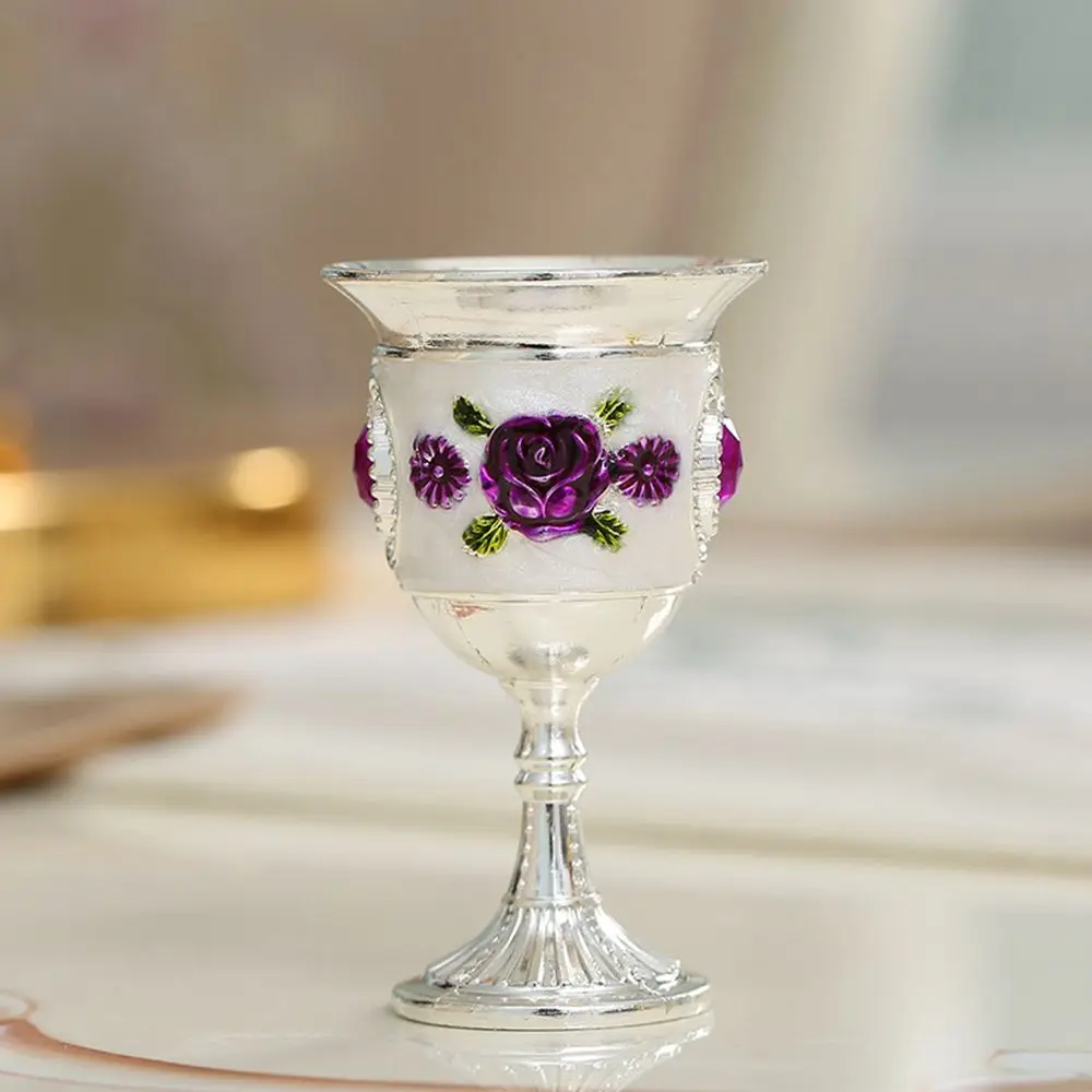 Gem Inlay Style Party  Supplies Champagne Glasses Barware Bar Tools Carved Wine Glass Stemware White Liquor Glass Cocktail Cup