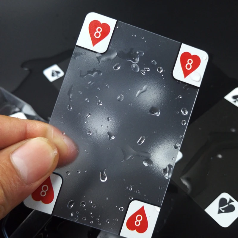 Christmas Gift 5.7CM*8.8CM New Transparent Waterproof PVC Poker Playing Cards Plastic Crystal Waterproof Wareable Ware Resistant