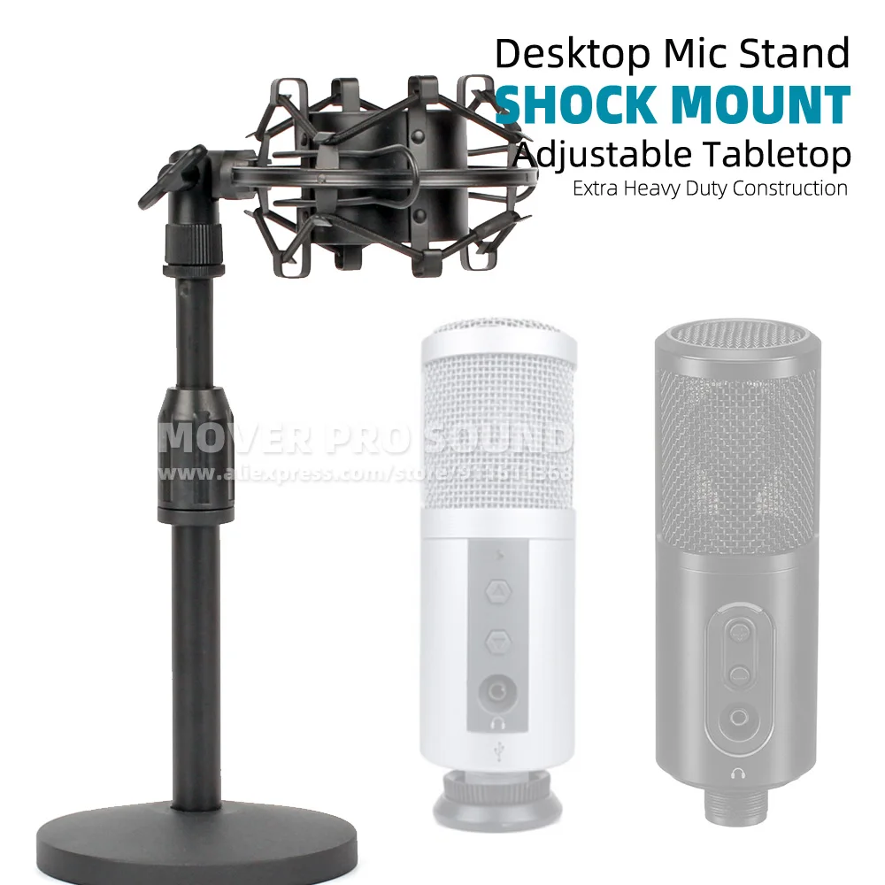 

Tabletop Microphone Stand Shock Mount For AUDIO TECHNICA ATR2500 ATR 2500 USB ATR2500USB Desktop Table Desk Mic Boom Holder