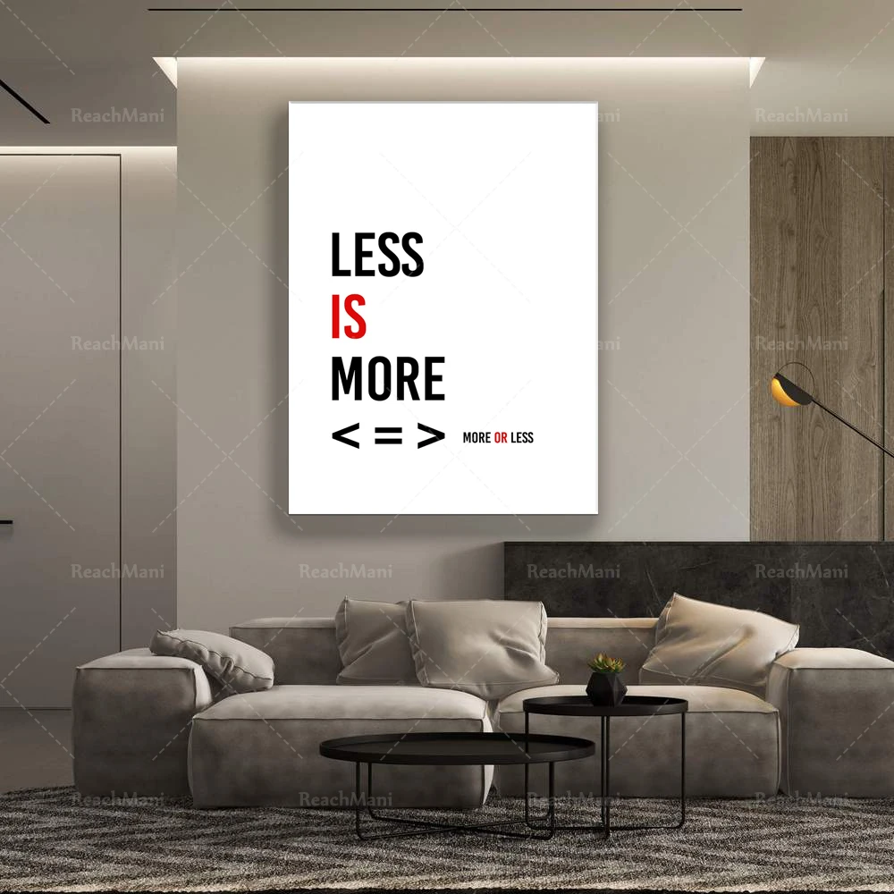 Less is more. Mies Van Der Rohe. Modern architecture. Nordic style. Gift architect. Office decoration.