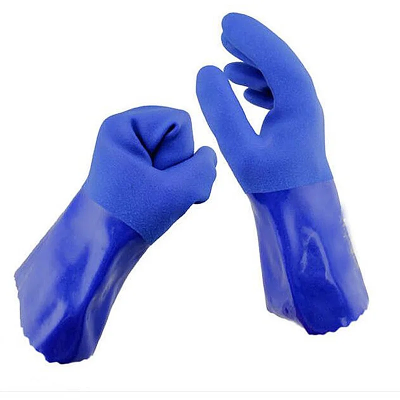 NMSAFETY PVC Dipping Oil Resistant Anti-skid Anti-Chemical Protective Gloves Industrial Labor Insurance Supplies 26CM Longer