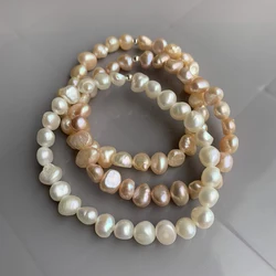 Natural Freshwater Baroque Pearl Bracelets For Women 925 Sterling SIlver Beads Adjustable Bracelets Fashion Girls Jewelry Gift