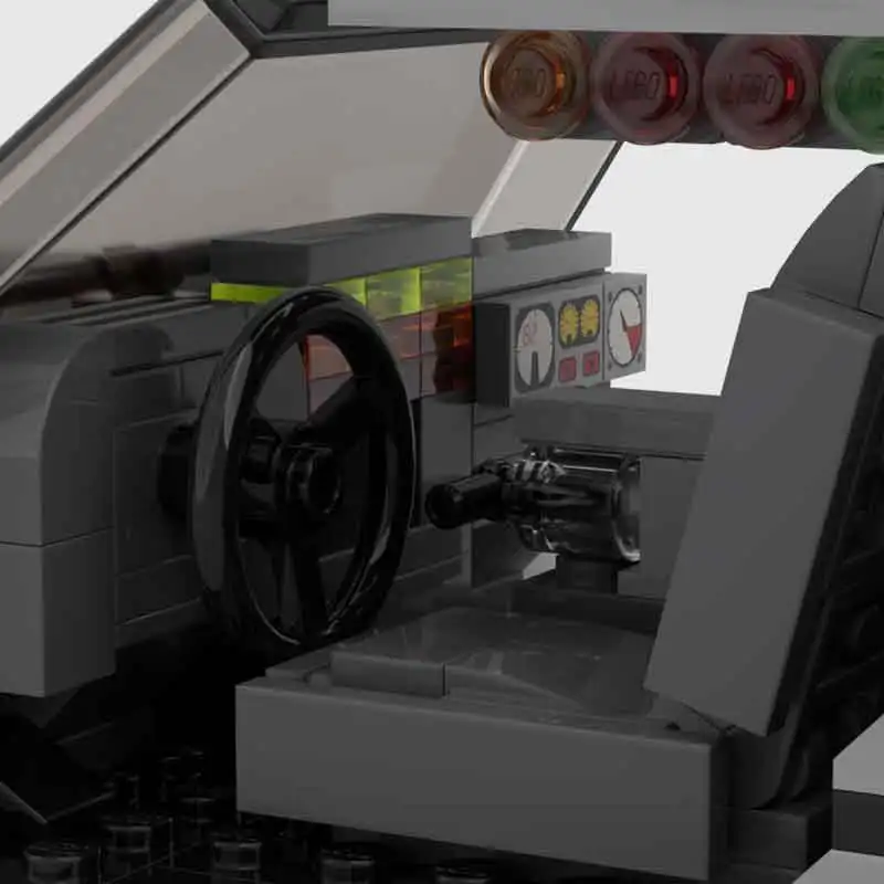 Carro de filme moc blocos de construção de volta para o futuro depressorean tempo máquina brinquedo criativo veículo modelo tecnologia tijolos exibição presente