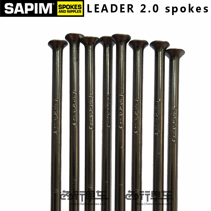 Sapim leader isodiametric 2.0 mm round spoke straight J-bend black Nipple wheelset spoke MTB Road