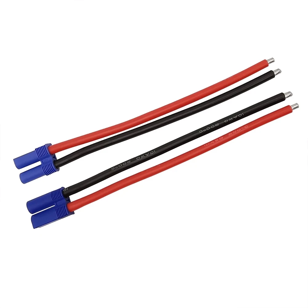 10AWG Silicone Cable EC5 Male Plug / Female Jack Wire Connector for RC Battery Toys Pigtail Wire Length 10CM 15CM 30CM 50CM