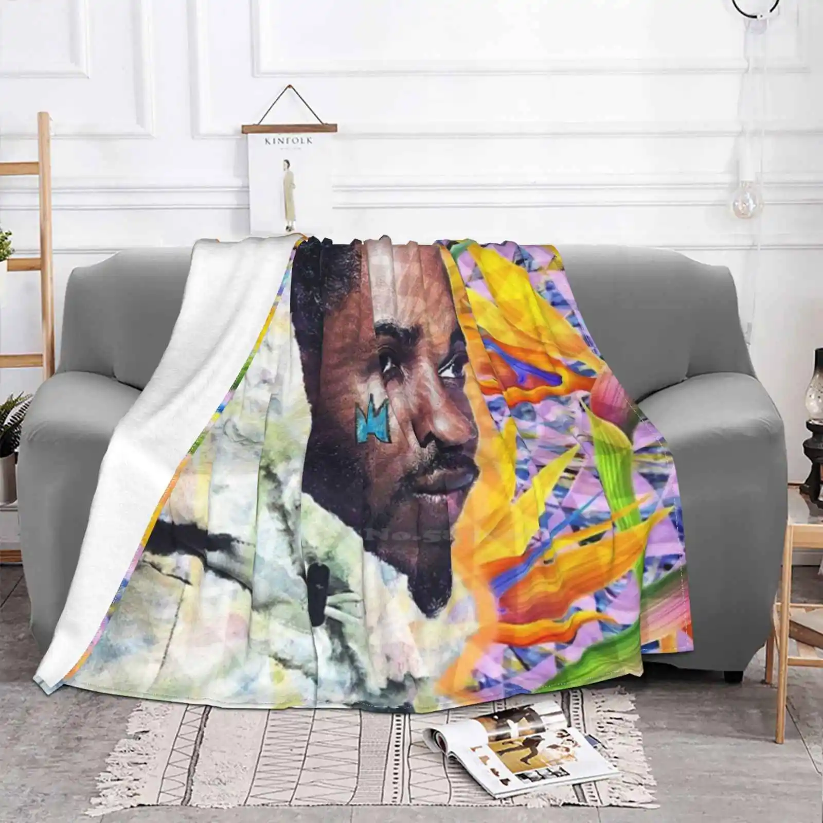 Lamar Potrait Air Conditioning Blanket Fashion Soft Blanket Music Hip Hop Nambahi Rap Childish Childish Gambino Kendrick Lamar