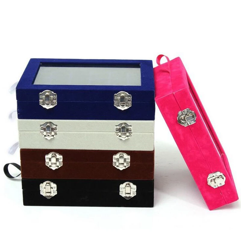 Caja de anillo con 24 rejillas, joyería de maquillaje, organizador, pendientes, collares, colgantes, pulseras, varios colores, gran oferta