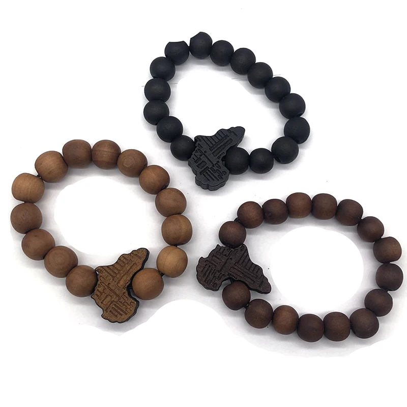 10mm Hip Hop Men\'s Beaded Bracelets can mixed 3 colors