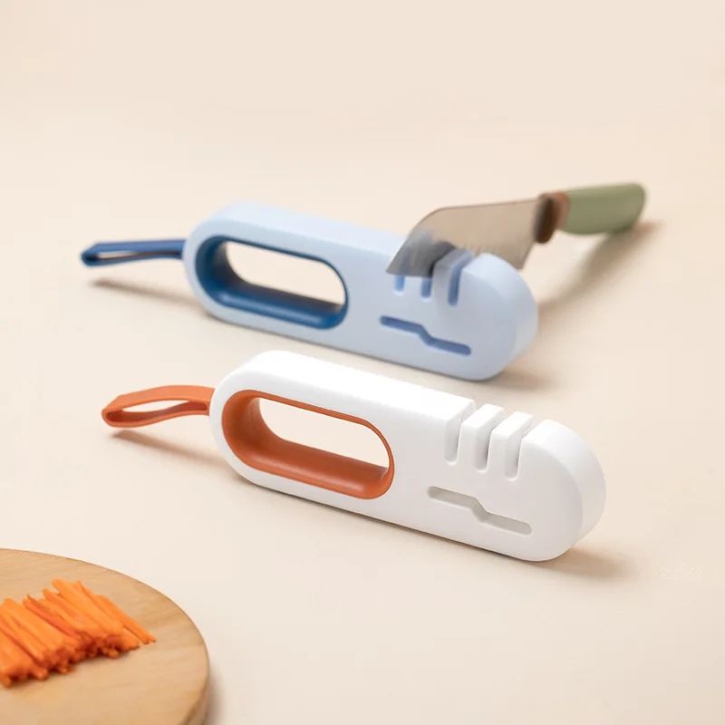 Xiaomi Silicone Lanyard 4 In1 Knife Sharpener Multifunctional Non-slip Kitchen Sharpener Quick Sharpening Scissors Kitchen Tool