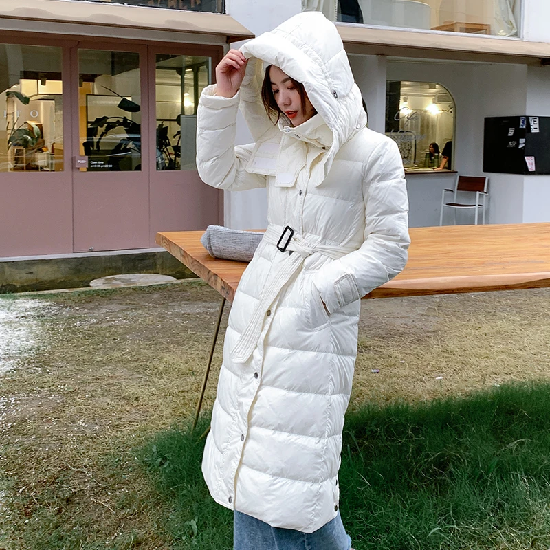 

Winter Female Jacket Thick Warm 90% Duck Down Coat Women Long Down Parka Hooded Clothes 2019 Women's Down Jacket LW1718